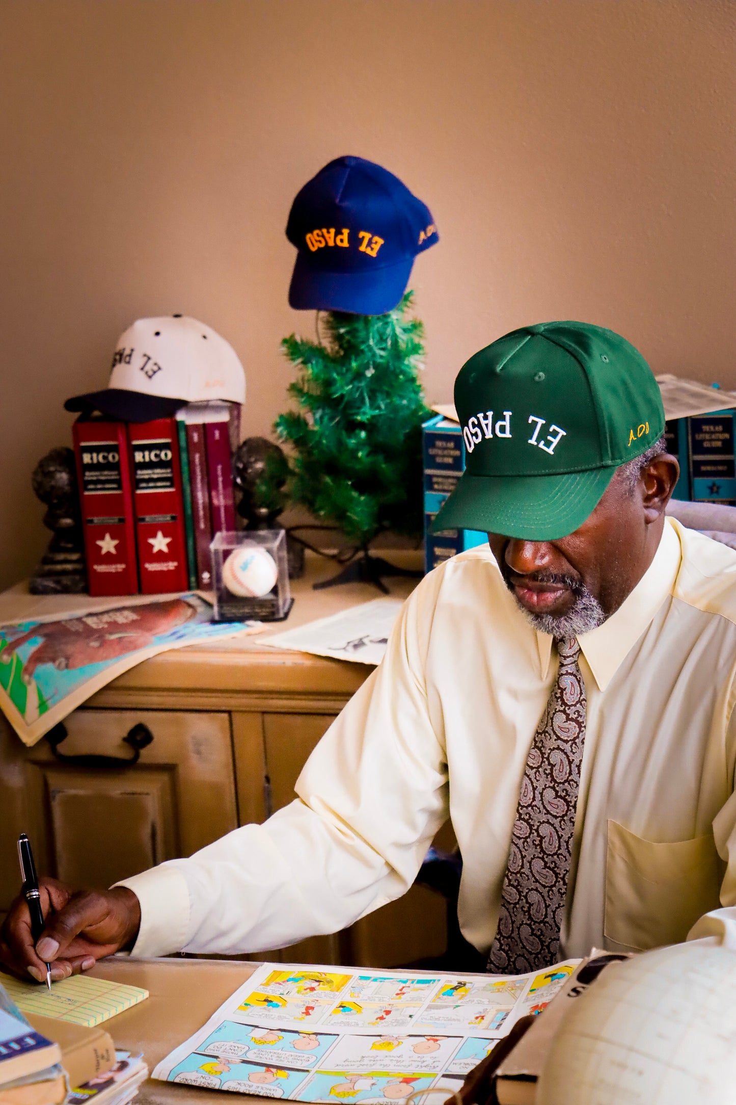 El Paso Hat (Forest Green & White)