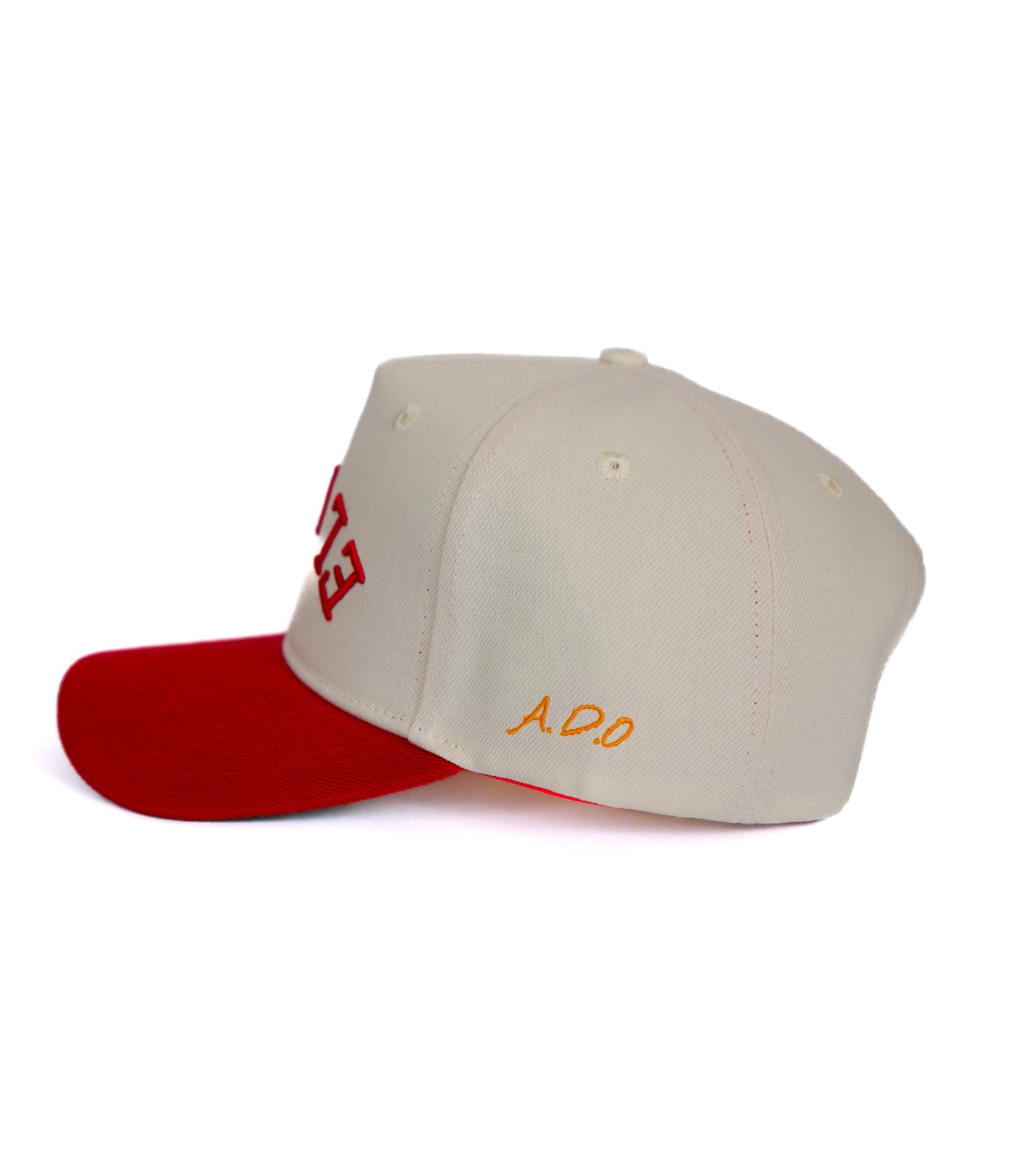 El Paso Hat (Stone White, Red Brim & Green Bottom)