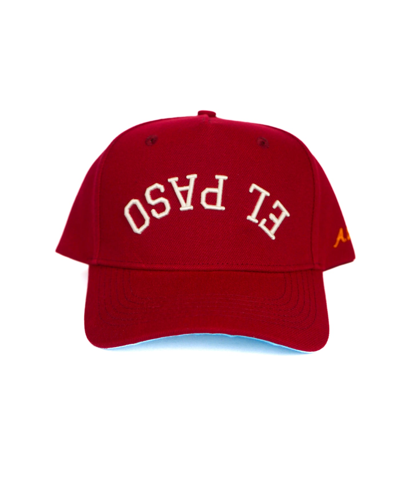 El Paso Hat (Burgundy, Ivory White & Light Blue Bottom)